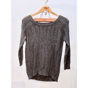 American Eagle Cable Knit Sweater - XS / Grey